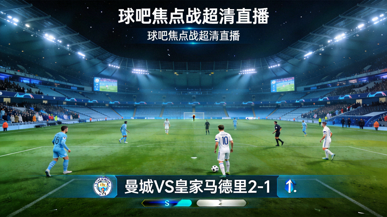 球吧焦点战超清直播画面 曼城对阵皇家马德里夜间球场全景与实时比分